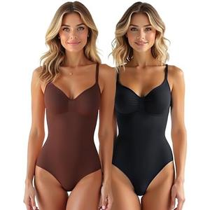 LUXURY-VITA Slimming Shapewear Bodysuit For Women Tummy Control Snatched Waist Sculpting Body Shaper For Postpartum& Wedding, Medium