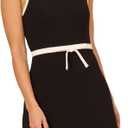 Adrianna Papell Women's Bow Crepe Short Dress (14, Black/Ivory)