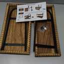 BDBDYEAY Bathroom Countertop Organizer, 2 Tier Vanity Organizer and Storage for Cosmetic Skincare Perfume, Wood Bead Storage Shelf for Bathroom Kitchen Coffee Station