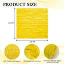 MAONAME Yellow Cloth Napkins Set of 12, Soft Gauze Cloth Napkins, Washable Reusable Decorative Napkin Bulk, Dinner Table Napkin for Wedding, Baby Shower, Party, 20 X 20 Inches