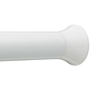 Amazon Basics No Drilling Spring Tension Curtain Rod, Easy to Install, Adjustable 54-90" Width, Sturdy, White, Classic Finial