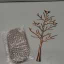 MORE&LESS Branch Jewelry Rack with wood tray,Retro color,Tree Tower Rack Hanging Organizer for Ring Earrings Necklace Bracelet,Suitable for living rooms, bathrooms,offices,etc.