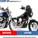 Motorcycle Fairing Windshield Kit, 5.75" Headlight Fairing 13" Smoked Motorbike Windscreen 35-41mm Forks Fit For Harley Iron 883 Sportster 1100 1200