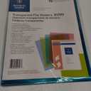 Business Source Green Transparent Poly File Holders