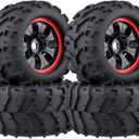 HobbyPark 3.2 PreGlued 17mm Hex RC Truck Wheels and Tires Set for 1/8 Scale Arrma Kraton 6s Notorious Traxxas Maxx Tmaxx E-Revo 2.0 3.3 HPI Savage Redcat Kaiju