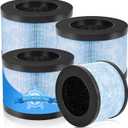 4 Pack MK06 MK01 Replacement Filter for AROEVE MK01 MK06 Air Purifier | for FreAire KN6391, Kloudi DH-JH01,ToLife TZ-K1, POMORON MJ001H, Intelabe EPI080/EP1080, Elechomes EPI081/EP1081