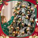 24 Pcs 7.9 Inch Christmas Ball Ornament Picks Christmas Tree Picks with Glitter Xmas Ball Ornaments for Xmas Tree Topper Vase Fillers Wreath Stairs Garland Decoration Supplies (Novelty)