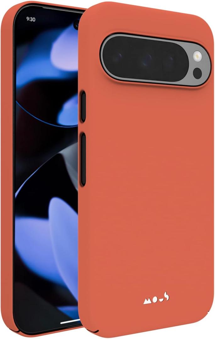Mous for Google Pixel 9 Pro XL Case MagSafe Compatible - Super Thin - Magnetic Phone Cover - Hot Coral (Google Pixel 9 Pro XL, Hot Coral)