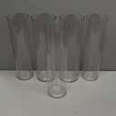 Nuogo 6 Pcs Plastic Clear Cylinder Vase for Home Acrylic Flower Clear Vase Centerpiece for Centerpieces Wedding Party Decorations Opening Round (12 Inch)