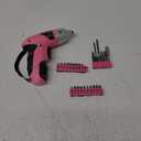 Hi-Spec Electric Screwdriver 27pc 3.6V Pink USB Small Power Screwdriver Set. Cordless & Rechargeable with Driver Bit Set