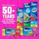 2 x Ziploc Quart Food Storage Bags, Stay Open Design with Stand-Up Bottom, Easy to Fill, 80 Count