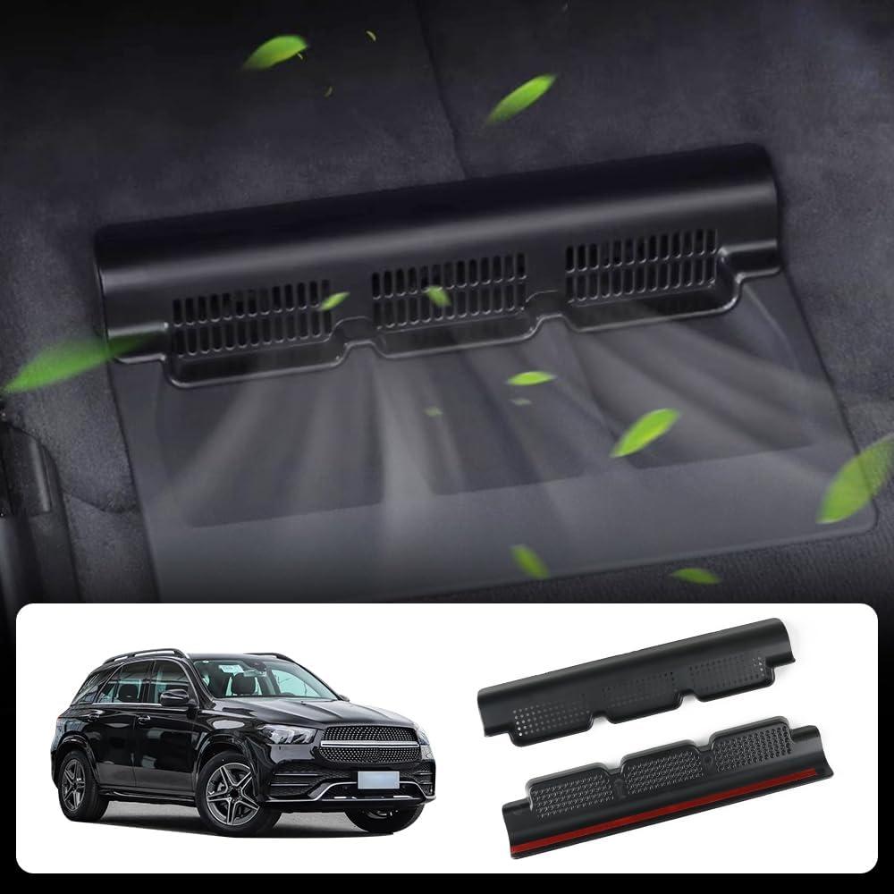 LUNQIN Car Under Seat Air Outlet Protection Cover for Mercedes Benz GLE-Class 2020-2026 & GLS-Class 2020-2026 Auto Interior Accessories Backseat Vent Conditioner Intake Flow Inlet Grille Protector Set
