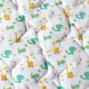 Hexagon Playpen Mat, Dinosaur Print Baby Playmat Kids Tent Mat Hexagon Rug Mat Suitable for Regalo My Play Portable Play Yard Six Pannel Playpen