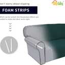 Easy-Going Fleece Stretch Sofa Slipcover Spandex Anti-Slip Soft Couch Sofa Cover, Washable Furniture Protector with Anti-Skid Foam and Elastic Bottom for Kids, Pets(Chair, Deep Teal) (Small)