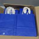 BagDream Royal Blue Gift Bags with Handles Bulk 100Pack 5.25x3x8 Inch Small Kraft Paper Bags for Wedding, Party Favors, Business, Retail, Blue Paper Gift Sacks