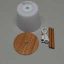 EZVALO Shower Lamp, IP65 Waterproof Modern Bathroom Lamp, Cordless Rechargeable Bath Light with 4500mAh Battery  Soft 360 Glow for Bathtub, Night Shower & Relaxing Routines (1 Pack, Wood Grain)