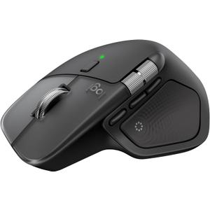 Logitech MX Master 4 for Mac, Ergonomic Bluetooth Mouse with Advanced Performance Haptic Feedback, Ultra-Fast Scrolling, USB-C Charging, MacOS, iPadOS, Windows - Space Black