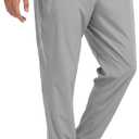 Rapoo Men's Lightweight Joggers Pants Quick Dry Workout Track Running Gym Athletic Pants with 3 Zipper Pockets (Gray, S)
