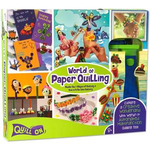 Quill On World of Paper Quilling with Electric Quilling Tool | Paper Quilling Kit | Crafts for Girls Ages 8-12 | Craft Kit for Kids 10-12 | Birthday Gift for 8,9,10,11,12 Year Old Girls and Boys