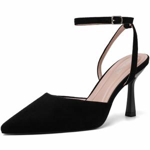 Susanny Navy Blue Heels for Women Stiletto Closed Pointed Toe Backless Dress Shoes High Heels Sexy Kitten Pumps Wedding Guest Party Dance Prom Club Ankle Strappy Dressy Comfort Shoes 11