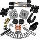 Club Car Precedent Deluxe Repair Kit, 2004-UP Golf Cart Front End Kit for Precedent, Club Car Repair Kit Front Wheel Hub King Pin Bearing Bushings Sets, Replace OEM# 102287201 103638601 103638801