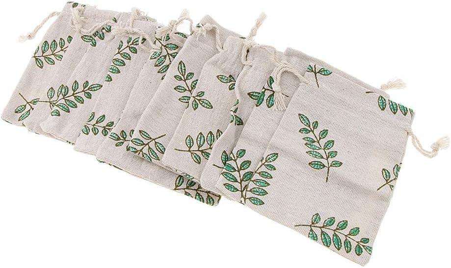 Pack of 10 Pieces of Cotton, Linen, Sheet, Sack, Jewelry Bag, Bag with