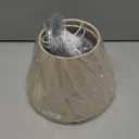 Seaside village Small Lamp Shades for Table Lamp, Natural Linen Lamp Shades Set of 2, 5.5" Top x 10" Bottom x 6.6" High, Brown Burlap Lampshade Replacement, Spider, Bulb Clip Adapters Included