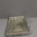 6 Pack Gold Glitter Plastic Serving Trays for Party, 9 x 13 Inch - Heavy Duty Plastic Gold Trays for Food - Rectangular Party Serving Platters