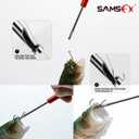 SAMSFX Fishing Pliers, Muti-Function Fly Fishing Tools, 8" Saltwater Resistant Gear Hook Remover Split Ring Tungsten Cutters, with Lanyard & Sheath