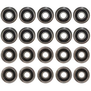 F695-2RS Flanged Ball Bearing ABEC-9 5x13x4mm Double Rubber Sealed (GCr15) Chrome Steel Bearings F695RS for 3D Printer 20pcs