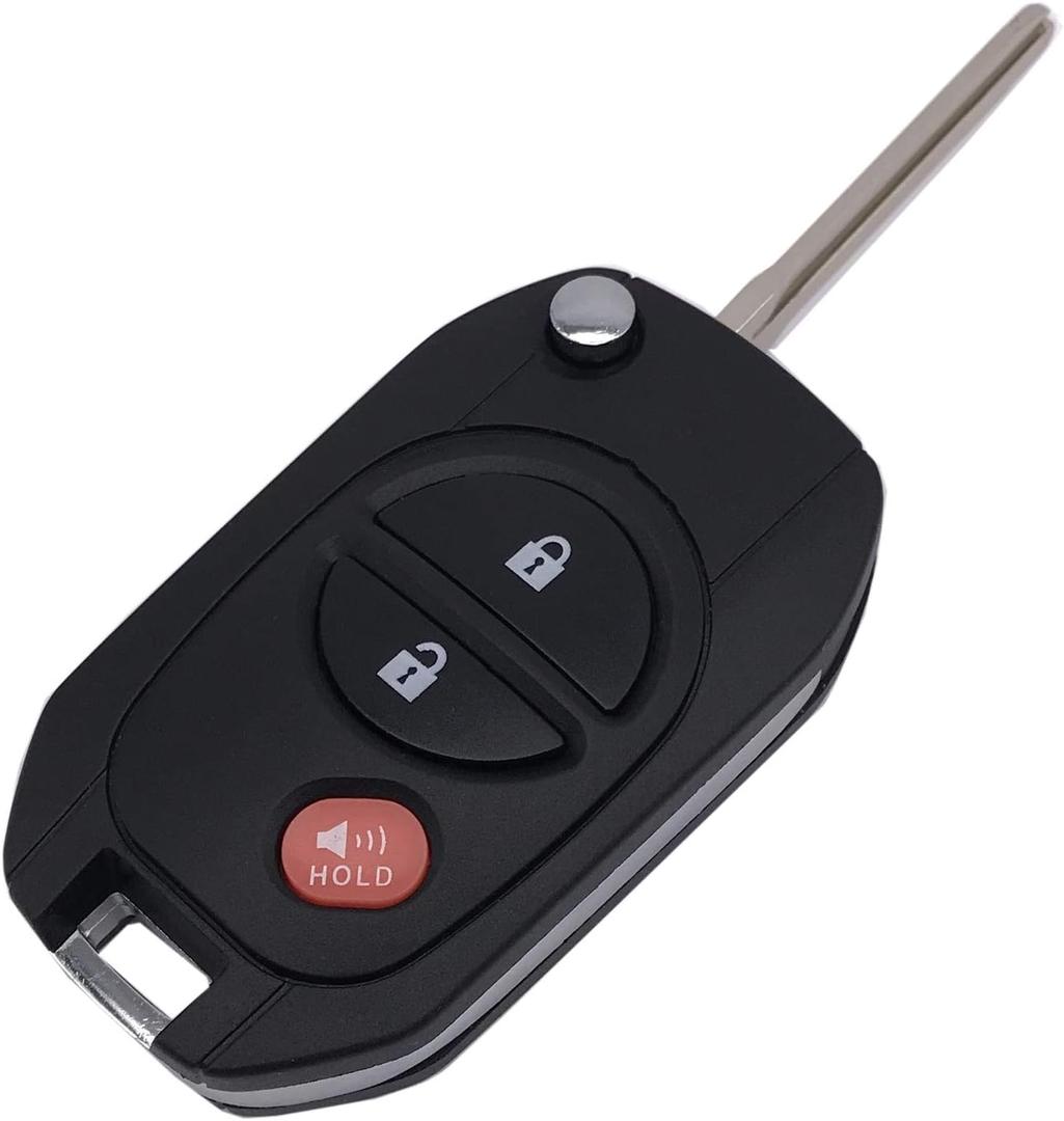 Flip Key Fob Shell Case for Toyota Sienna Highlander Tacoma GQ43VT20T Keyless Entry Remote Control Car Key Fob Cover Housing (1)
