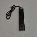 Prime Wire & Cable PB801120 6-Outlet Metal Power Strip with 14-3 SJT 10-Feet Cord,Black