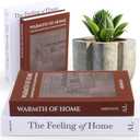 Decorative Books for Home Decor with Storage Set of 2 Faux Linen Book Boxes with Aesthetic Covers Enhance Your Coffee Table, Bookshelf Decor Hidden Storage for Photos, Keepsakes, and Jewelry