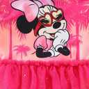 Disney Minnie Mouse Princess Girls UPF 50+ One Piece Bathing Suit for Toddler and Big Kids, 4, Pink