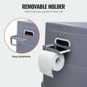VEVOR RV Toilet for Camping, Portable Toilet with 1.3 Gal Detachable Inner Bucket & Removable Paper Holder, Commode with Dual Lids, Travel Toilet for Outdoor Camping Car Long Road Trips