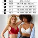 Avidlove Lace Bra Sexy Bralettes Womens Wireless Balconette Bras Half Cups Double-Layered Soft (XL)