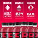 Protein2o Hydration Drink - 2-in-1 Liquid Clear Whey Protein Isolate and Electrolyte Drink - 15g Protein, Vitamins B5, B6 - Post-Workout Recovery - 16.9 Fl Oz - 12 Count Wild Cherry (EXP 05/24/27)