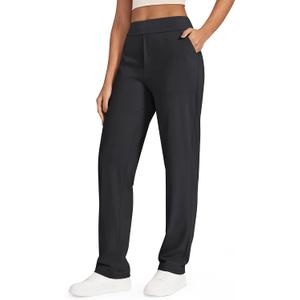 G4Free ShiftReady Yoga Pants Women High Waist Dress Work Pants with Pockets Straight Leg Business Casual Trousers 28"/30"/32"