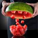3 x Watermelon Cutter Slicer Cut Watermelon Into Cubes Knife Melon Baller for Kitchen Gadgets Useful Cool Tool