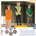 60  RoundFunny Award Medals 1st 2nd 3rd Place Medals Metal Winner Trophy Awards Gold Silver Bronze Prizes for Sports Competitions Party, 2 Inches