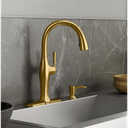 KOHLER Sundae Single-Handle Pull Down Sprayer Kitchen Faucet in Vibrant Brushed Moderne Brass