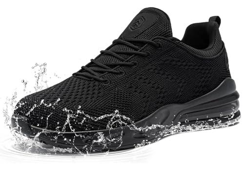 LARNMERN Slip Resistant Womens Slip On Shoes Work Non Slip Sneakers Walking Water Zapatillas Zapatos Trabajo Food Service Chef Kitchen(Black,13)