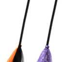2pcs Kids Witch Broomstick, Halloween Witch Costume Party Decor Broom Props (Orange + Purple)