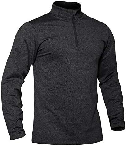 TACVASEN Men's Quarter Zip Up Pullover Long Sleeve Sweatshirt 1/4 Zip Golf Shirt Winter Fleece Lined Thermal Pullover XL