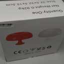 Orange Mushroom Lamp, Mid Century Modern Table Lamp for Bedroom, Minimalist Mushroom Decor Bedside Small Lamps, 2700K(Bulb Included, Plug Powered)