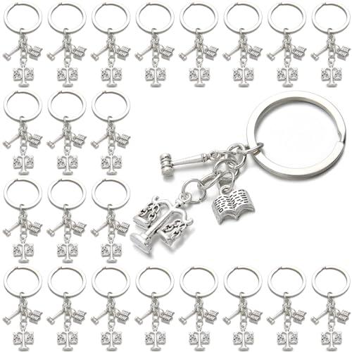 PHAETON 19PCS Lawyer Keychain - Law School Student Gift, Scales of Justice, Inspirational Gavel Key Ring