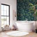 Safiyya 393"x17.3" Peel and Stick Wallpaper Gold and Teal Green Contact Paper Floral Wallpaper Self Adhesive Removable Wallpaper for Bedroom Covering Vinyl Rolls