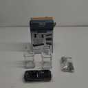 Soap Dispenser - 2 Pack, Antique Design Thick Glass Hand Soap Dispensers with Sturdy Tray; 304 Rust Proof Stainless Steel Black Pump, 12Pcs Stickers, for Kitchen, Bathroom