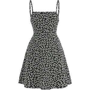 SweatyRocks Girl's Floral A Line Cami Short Dress Sleeveless Spaghetti Strap Sundress 9Y