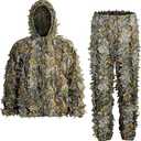 SCYLFEHDP Ghillie Suit, 3D Leafy Ghillie Suit and Camo Suit, Ghillie Suit for Men， Camouflage Suits, Turkey Hunting, Lightweight Gear Hunting Clothes for Outdoor Woodland and Halloween, Size: M